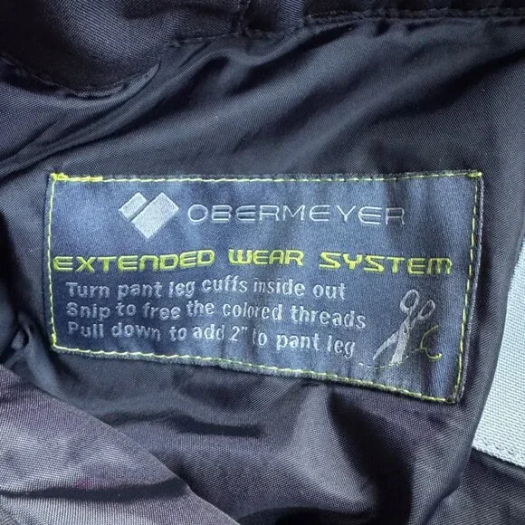 OBERMEYER Teen Enforcer Ski Pants Boys M 10-12 Medium Black Snowboarding Pant - Picture 10 of 13